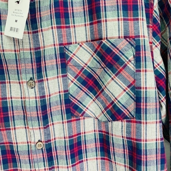 Brunswick Garments Shirt Mens Medium Button Down Plaid Cotton Long Sleeve - Picture 4 of 8